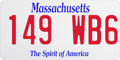MA license plate 149WB6