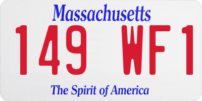MA license plate 149WF1