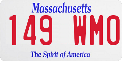 MA license plate 149WM0