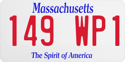 MA license plate 149WP1