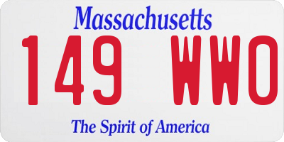 MA license plate 149WW0
