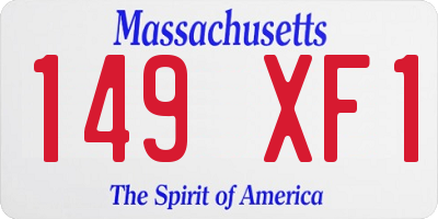 MA license plate 149XF1