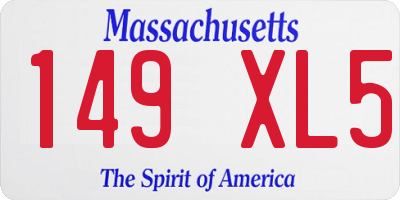 MA license plate 149XL5