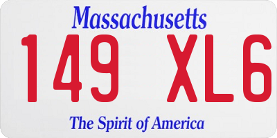 MA license plate 149XL6