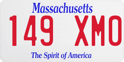 MA license plate 149XM0