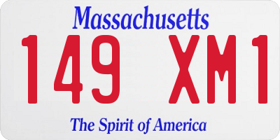 MA license plate 149XM1