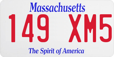 MA license plate 149XM5