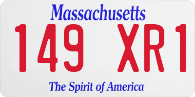 MA license plate 149XR1