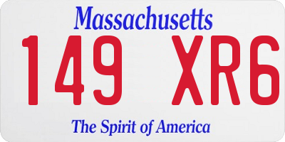 MA license plate 149XR6