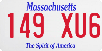 MA license plate 149XU6