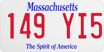 MA license plate 149YI5