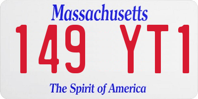 MA license plate 149YT1