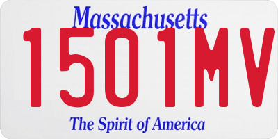 MA license plate 1501MV