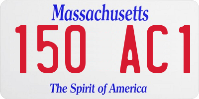 MA license plate 150AC1