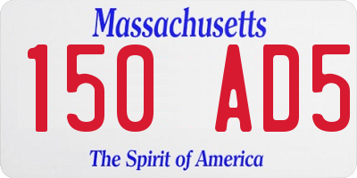 MA license plate 150AD5