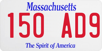 MA license plate 150AD9