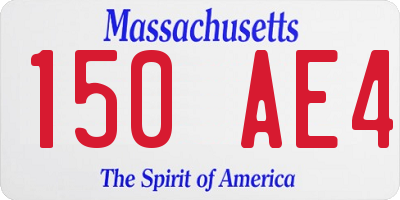 MA license plate 150AE4