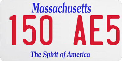 MA license plate 150AE5