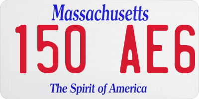 MA license plate 150AE6