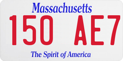 MA license plate 150AE7