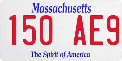 MA license plate 150AE9