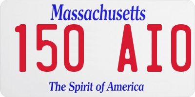 MA license plate 150AI0