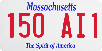 MA license plate 150AI1