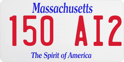 MA license plate 150AI2