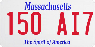MA license plate 150AI7