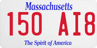 MA license plate 150AI8