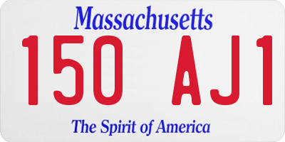 MA license plate 150AJ1