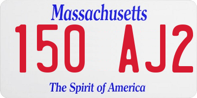 MA license plate 150AJ2