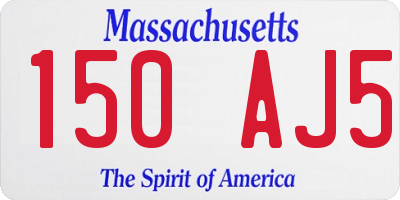 MA license plate 150AJ5