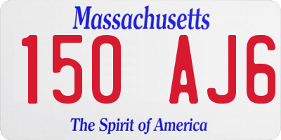 MA license plate 150AJ6