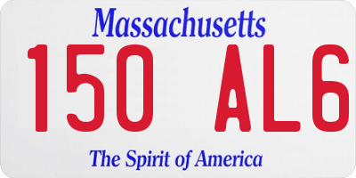 MA license plate 150AL6