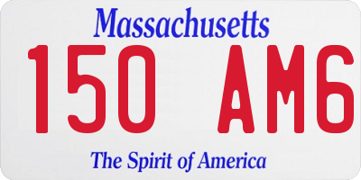 MA license plate 150AM6