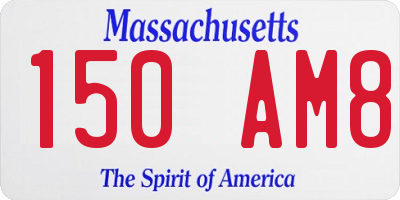 MA license plate 150AM8