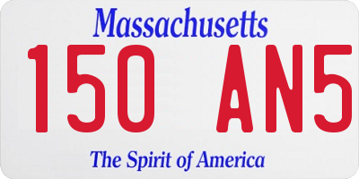 MA license plate 150AN5