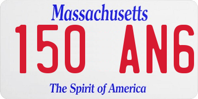 MA license plate 150AN6