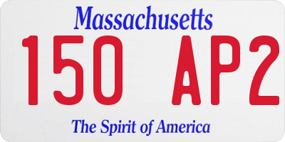 MA license plate 150AP2