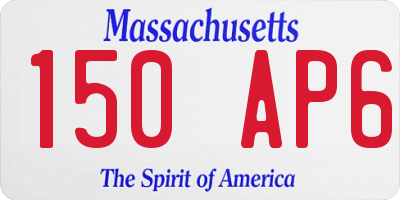 MA license plate 150AP6