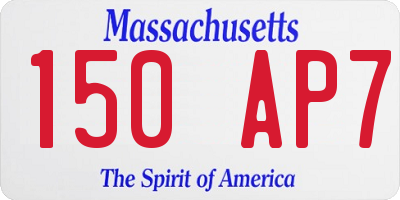 MA license plate 150AP7