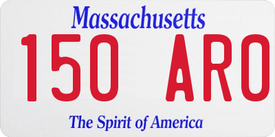 MA license plate 150AR0