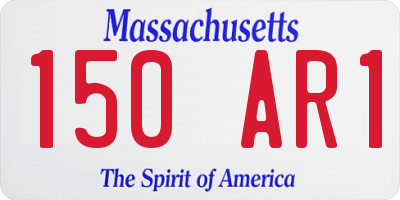 MA license plate 150AR1