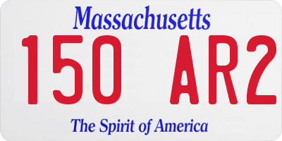 MA license plate 150AR2