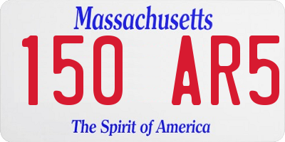 MA license plate 150AR5