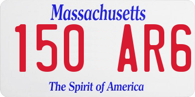 MA license plate 150AR6