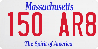 MA license plate 150AR8