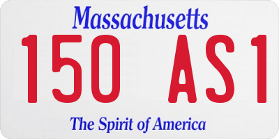 MA license plate 150AS1