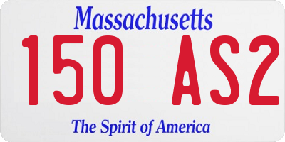 MA license plate 150AS2